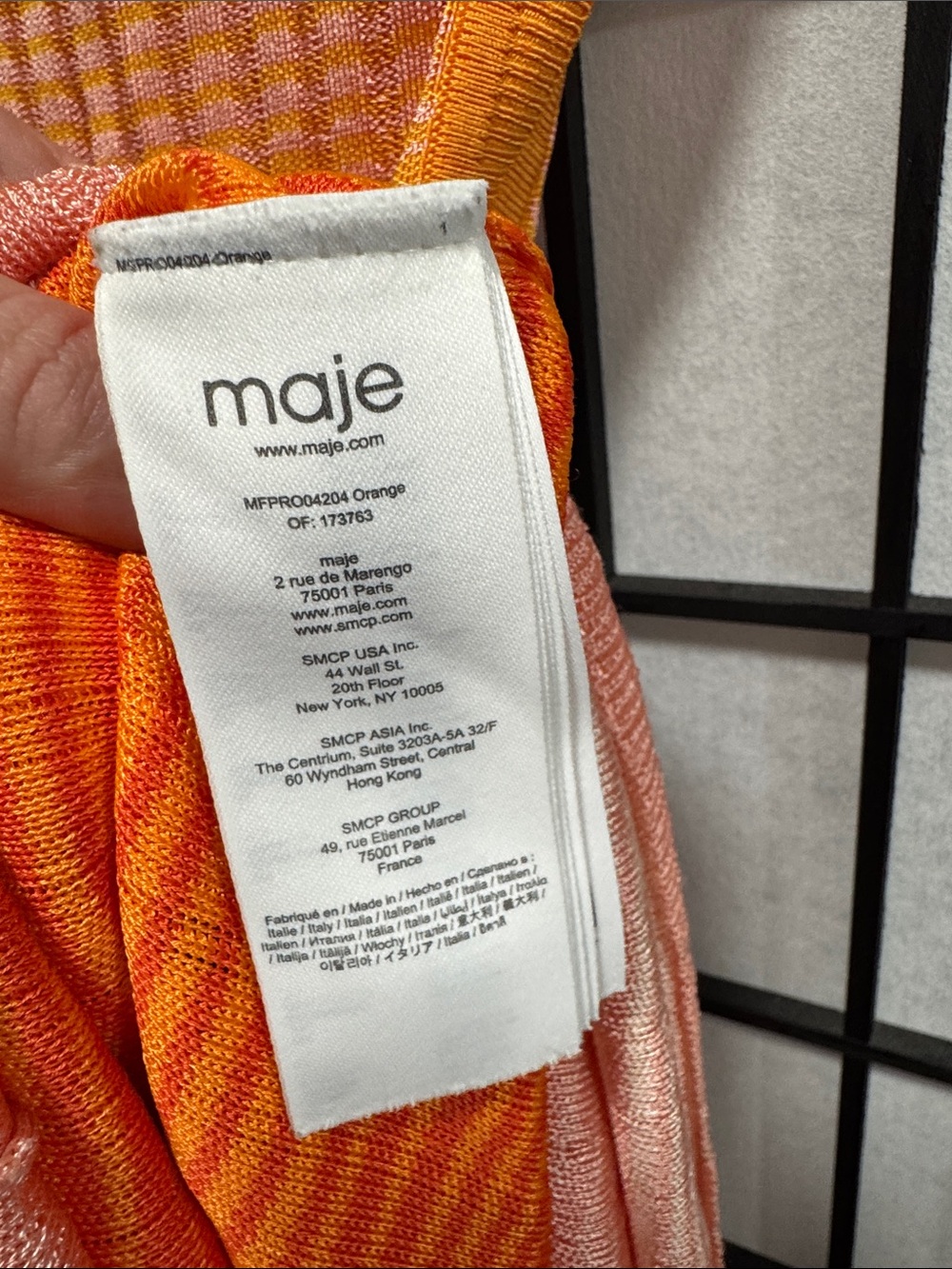 Maje Tie-Dye Knit Maxi Dress – Orange Ombre | Size 0 - Picture 17 of 17